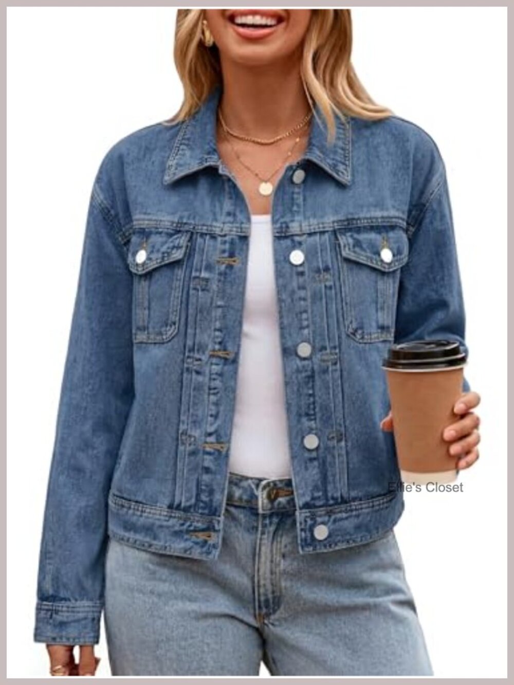 Women's Denim Jacket 2026 Casual Basic Trendy Long Sleeve Coat With Pockets